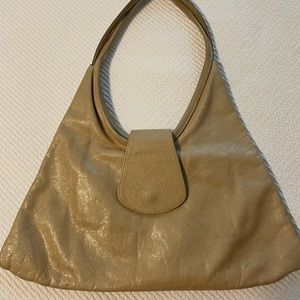 Leather cream vintage French bag
